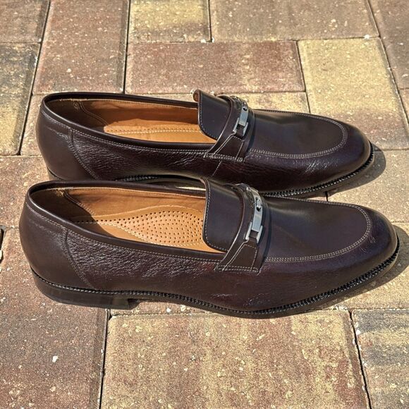 NWOB Florsheim 30207 Dark Brown Leather Bit Loafers Men’s Size 11.5D - Picture 4 of 12